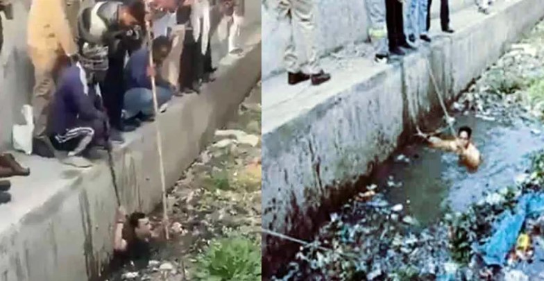 শিশু নিখোঁজের নাটক সাজিয়ে প্রশাসনকে দিয়ে ড্রেন পরিষ্কার করালেন এক নারী